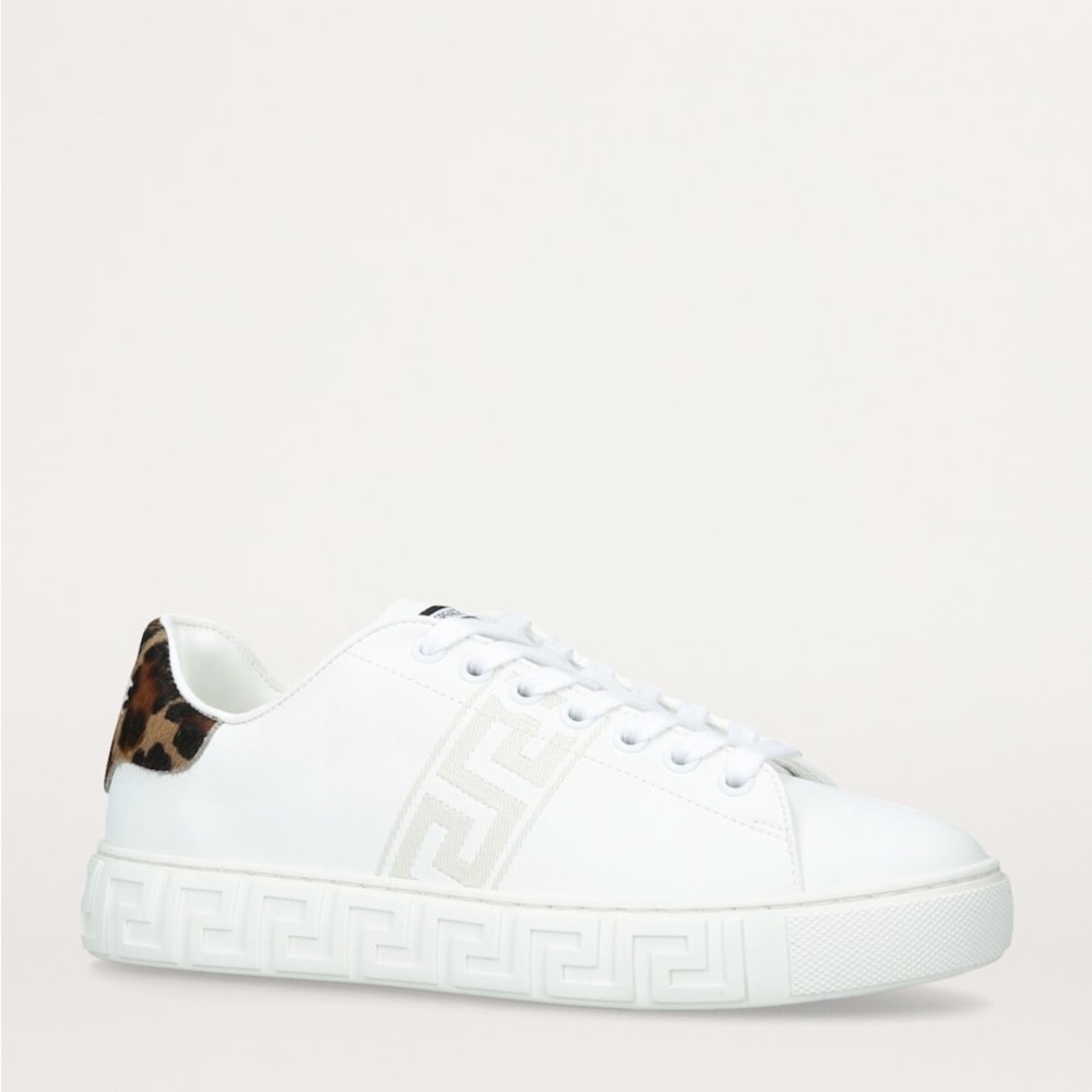 VERSACE - AUTHENTIC
Leopard-Trim Greca Trainers NIB
Made in Italy